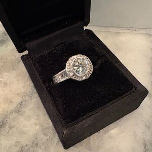 Natural 2.05 total weight Old European Diamond Engagement Ring